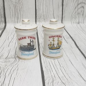 Vintage Columbia & Mark Twain Ceramic Salt Pepper Shakers
